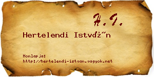 Hertelendi István névjegykártya