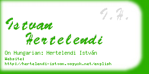 istvan hertelendi business card
